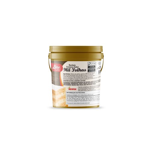 Recheio Cremoso Sabor Mil Folhas Lisse 3Kg - ADIMIX